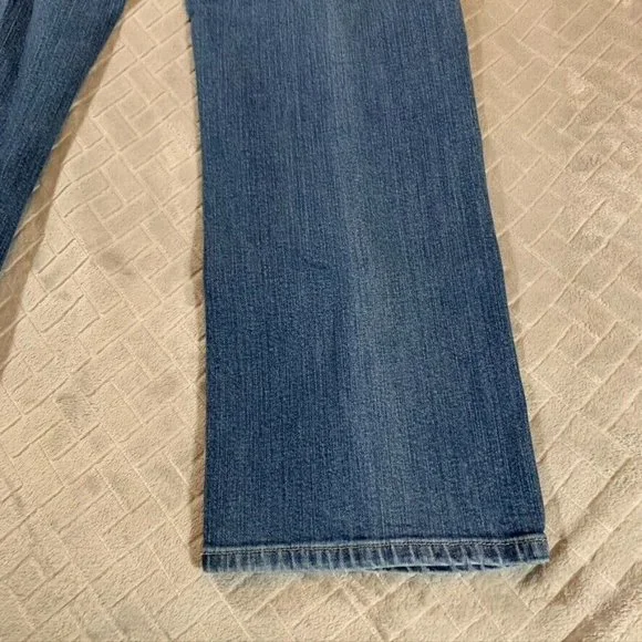 Lee Womens 36 Denim Jeans Blue High Rise Straight Ankle Medium Wash Stretch - Picture 12 of 12